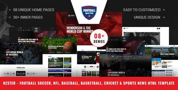 Kester -Soccer & Mega Sports HTML Template