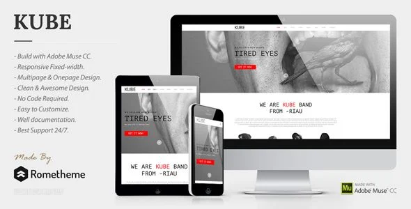 Kube - Musician, DJ, Band, Music Muse Template