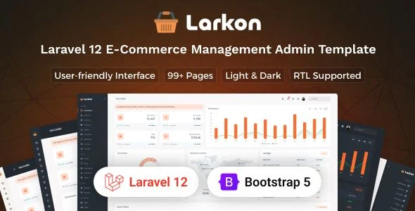 Larkon - Laravel Ecommerce Management Admin & Dashboard Template