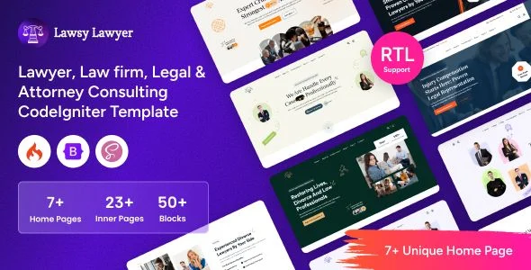 Lawsy - CodeIgniter Lawyer Consulting Template