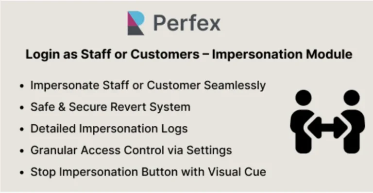 Login as Staff or Customers - Impersonation Module for Perfex CRM