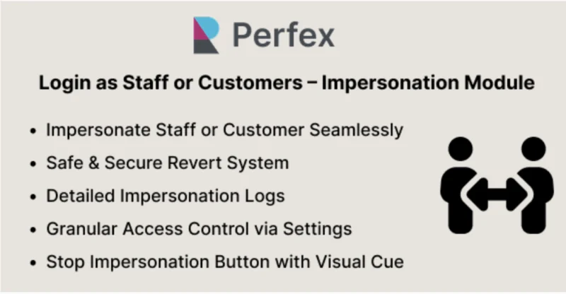 Login as Staff or Customers - Impersonation Module for Perfex CRM