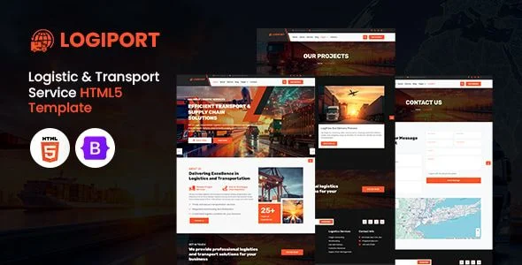 Logiport - Logistic & Transport Service HTML5 Template