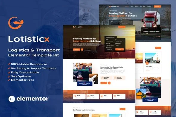 Logisticx - Logistics & Transportation Elementor Template Kit