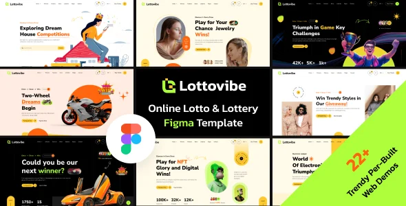 Lottovibe - Online Lotto & Lottery Figma Template