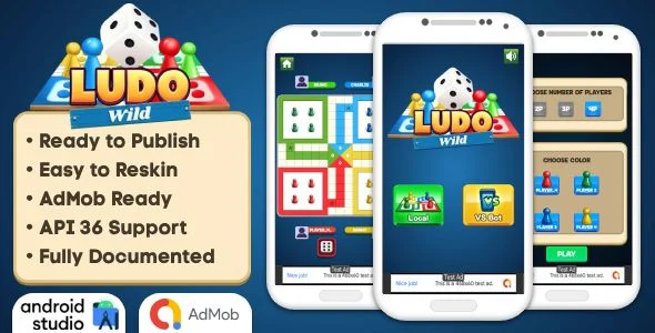 Ludo Wild - Ludo Game Android Studio Project with AdMob Ads + Ready to Publish