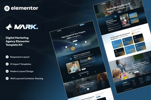 Markagency - Digital Marketing Agency Elementor Template Kit