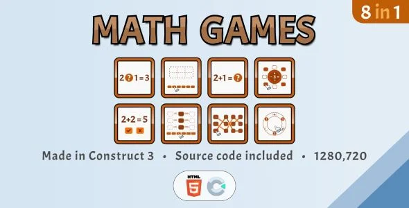 Math Games (8 in 1) - HTML5 Educational games