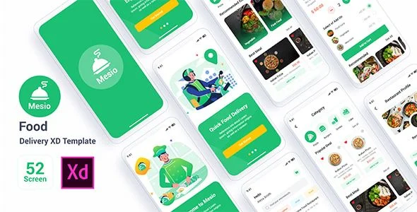 Mesio - Food Delivery Adobe XD Template