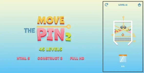 Move The Pin 2 - HTML5 Game (Construct3)