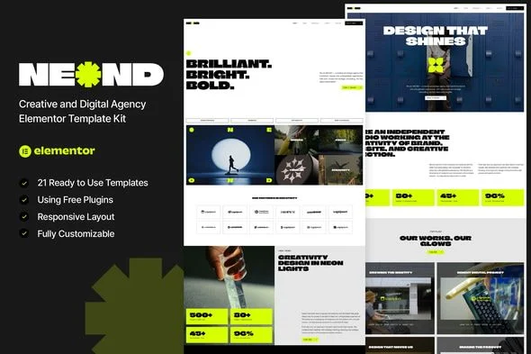 Neond - Creative & Digital Agency Elementor Template Kit