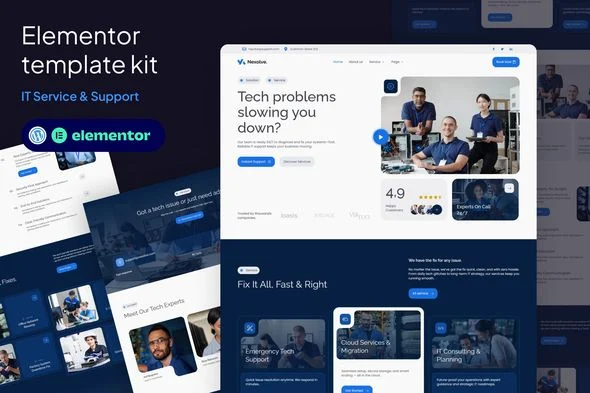 Nexolve - IT Service & Support Elementor Template Kit