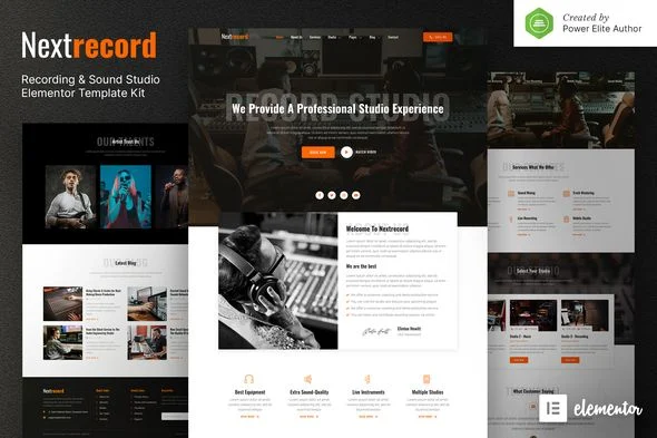 Nextrecord - Recording & Sound Studio Elementor Template Kit