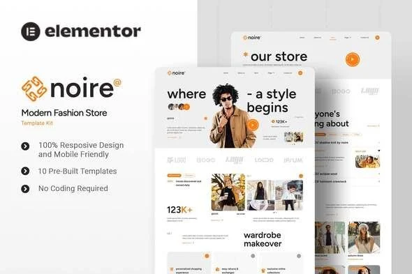 Noire - Modern Fashion Store Elementor Template Kit