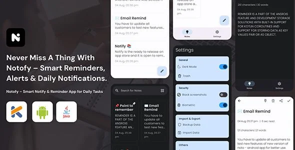 Notofy - Smart Notify & Reminder Android App for Daily Tasks