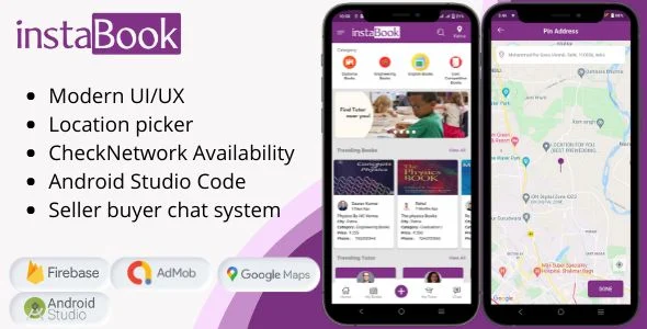 Online books and tutor ads listing android app | With full admin panel