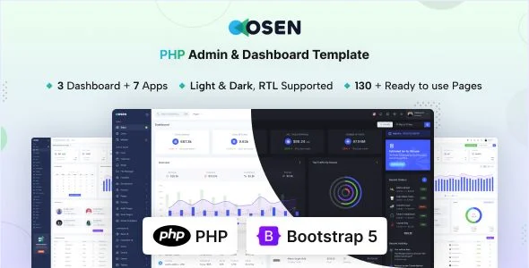 Osen - PHP Admin & Dashboard Template