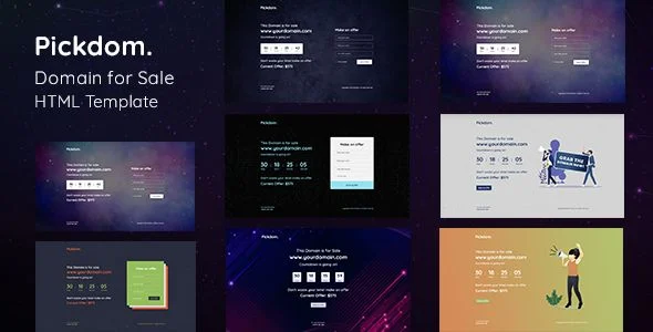 Pickdom - Domain for Sale HTML Template