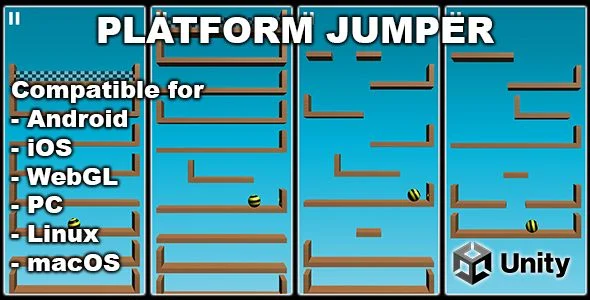 Platform Jumper - Casual 3D Unity Game With AdMob Ads
