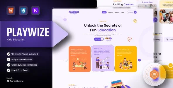 Playwize - Kids Education HTML Template
