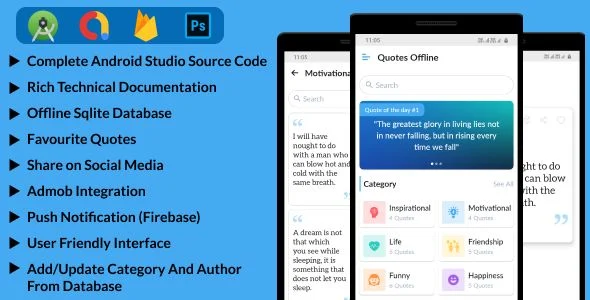 Quotes Offline - Android App with Admob GDPR and Firebase