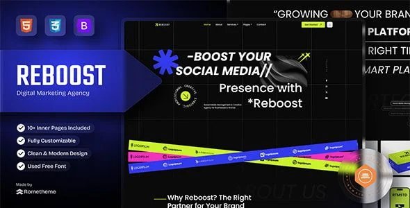 Reboost - Digital Marketing Agency HTML Template