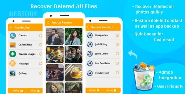 Recover Deleted Photos & Deleted Photo Recovery - Recover Deleted Contact - App Backup - Android