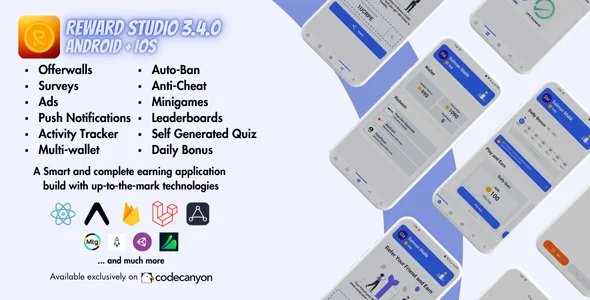 Reward Studio: Earning App With Admin Panel (Android + iOS)