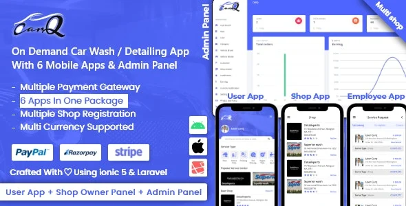saas - On Demand Car Wash Service Booking App - CarQ