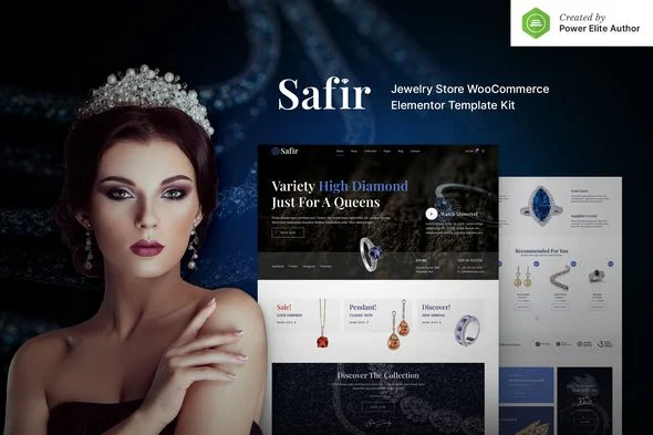 Safir - Jewelry Store WooCommerce Elementor Pro Template Kit