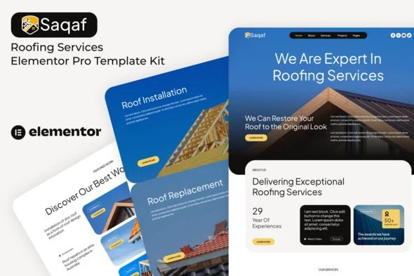 Saqaf - Roofing Services Elementor Pro Template Kit