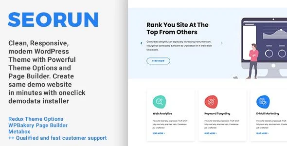 Seorun - Simple Onepage Digital Marketing WordPress Theme