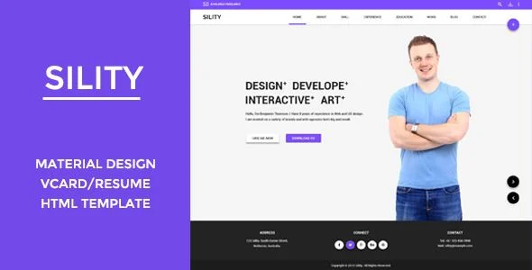 Sility - vCard, CV & Resume HTML Template