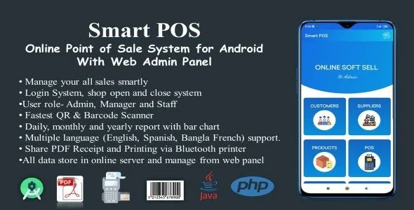 Smart POS-Online Point of Sale System for Android with Web Admin Panel v2.5