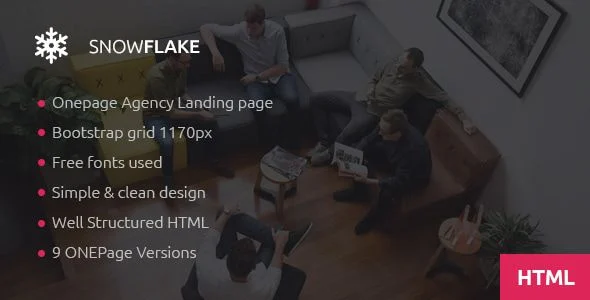 SNOWFLAKE | Onepage Agency HTML Template