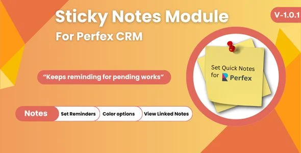 Sticky Notes Module For Perfex CRM