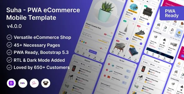 Suha - PWA eCommerce Mobile Template