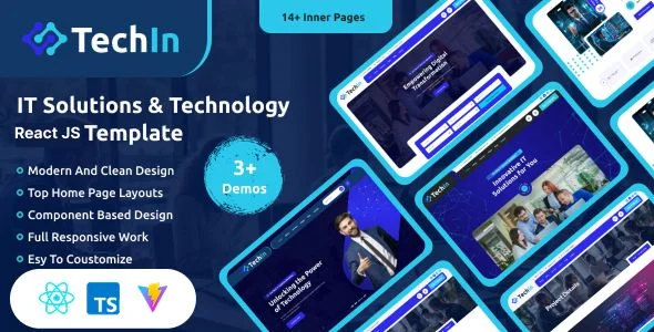 Techin - IT Services and Technology React JSTemplate
