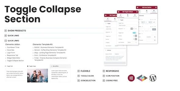 Toggle Collapse Section Elementor Addon