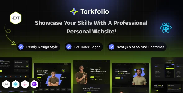 Torkfolio - Creative Portfolio & Resume Next.js Template | Digital CV Builder
