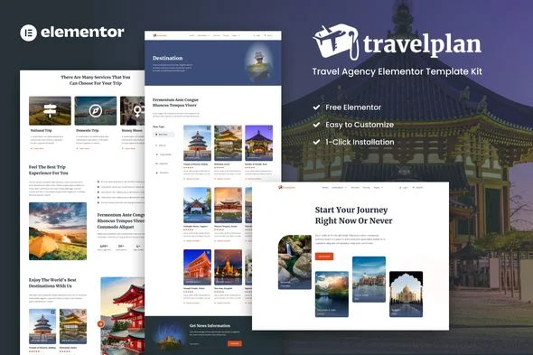 Travelplan - Tour & Travel Agency Elementor Template Kits