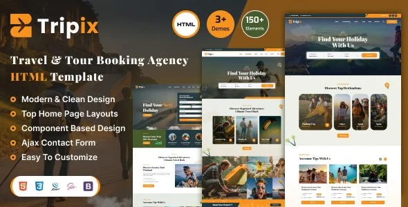 Tripix - Tours & Travels HTML Template
