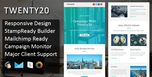 Twenty20 - Multipurpose Responsive Email Template