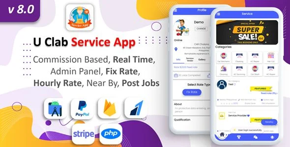UClab Service App | Handyman service app | Hourly And Fix Rate | On Demand service Payment Gateways