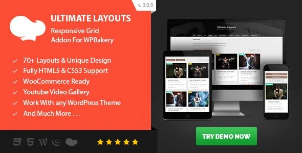 Ultimate Layouts - Responsive Grid & Youtube Video Gallery - Addon For WPBakery Page Builder