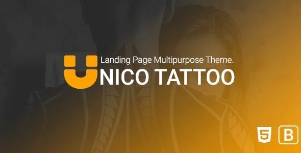 Unico tattoo - Multipurpose Responsive Bootstrap Landing page Template.