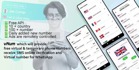 vNum: Virtual Number for Receive SMS Online Verification