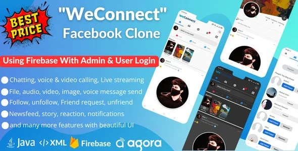 “WeConnect” - Facebook Clone App using Firebase