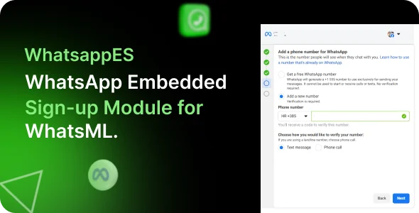 WhatsappES - WhatsApp Embedded Sign-up & Sign-in Module For WhatsML