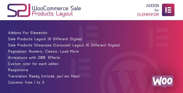 WooCommerce Sale Products Layout for Elementor WordPress Plugin